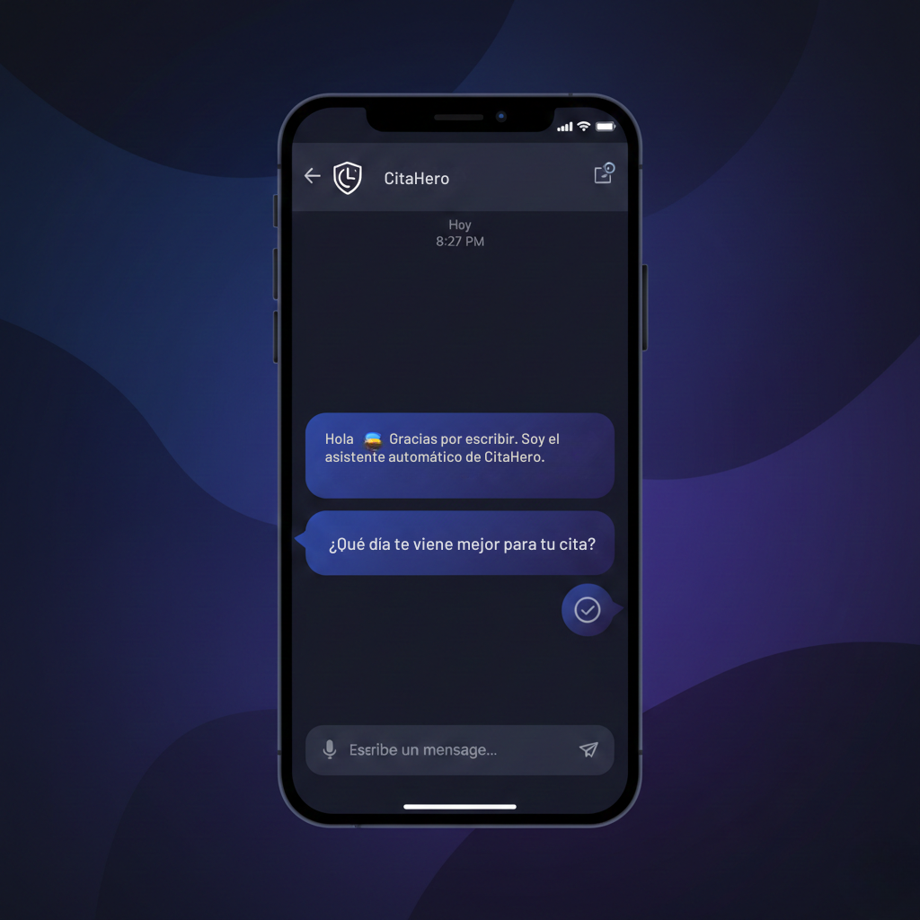 CitaHero responde automáticamente desde el primer mensaje